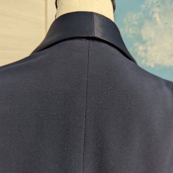 Men's Navy Double-Breasted Military Vintage Blazer - Picture 10 of 16